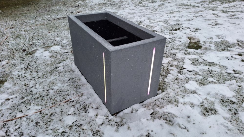 Termo donice ogrodowe tarasowe oświetlenie LED Donica-Termo Doniczka