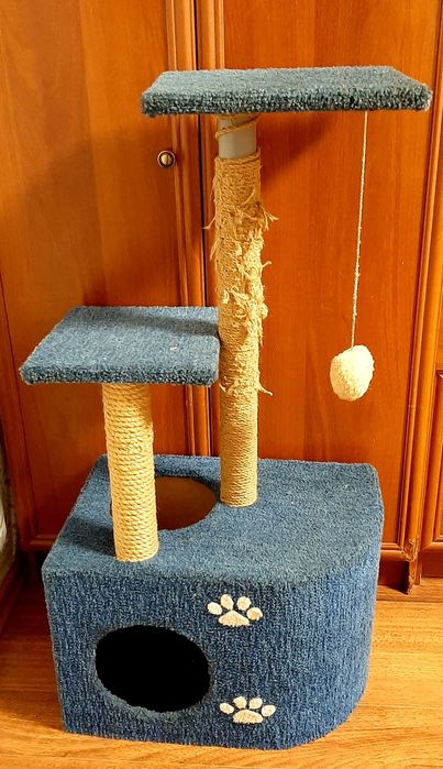Кігтеточка, будинок, домик, когтеточка, полки для котів