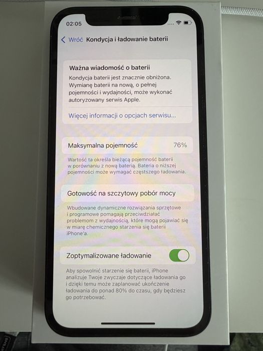 iPhone 12 mini 64GB czarny 76% baterii