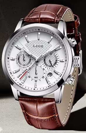 Часы наручные LIGE Chronograph quartz НОВЫЕ