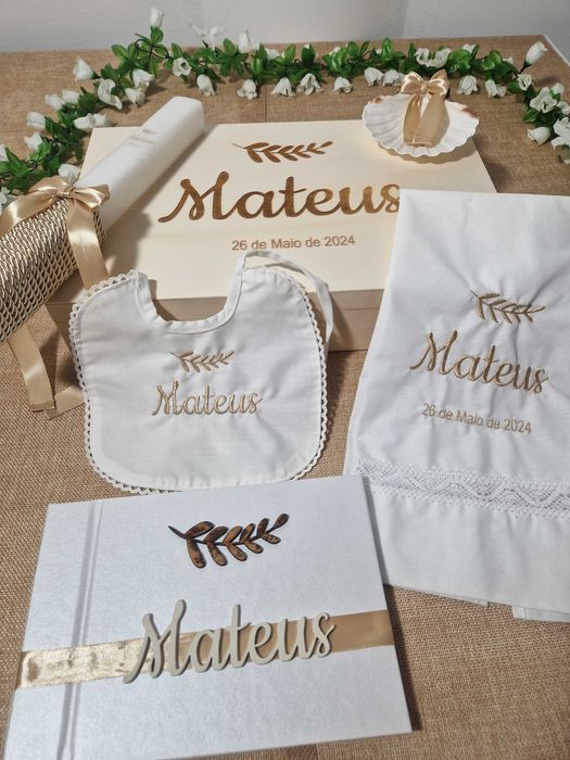 Conjunto de Batismo, livros Honra personalizados