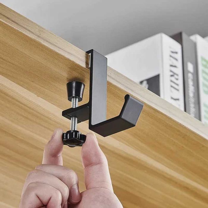 ‼️ Warlor L1 (Black) - держатель подставка крючок для наушников с зажимом