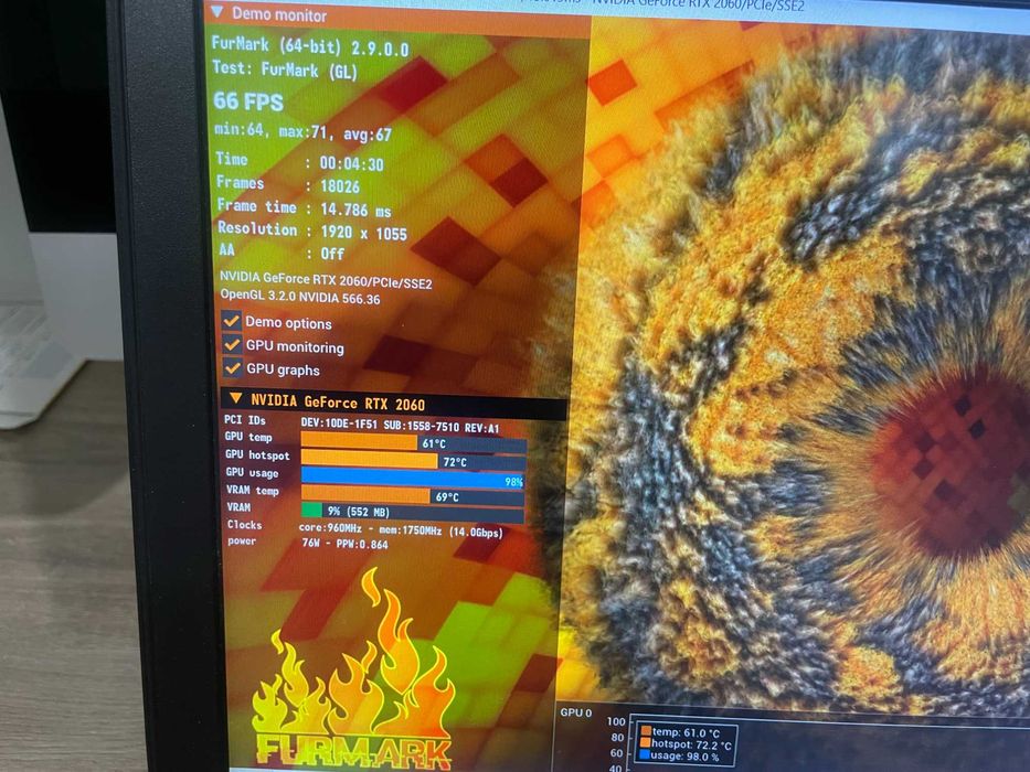 Ігровий ноутбук Clevo Р751ТМ1 от XOTIC PC i5 8500/16gb/1TB/rtx2060 6gb