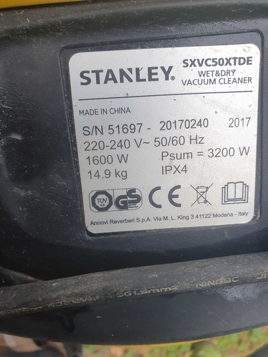 Odkurzacz przemysłowy SXVC50XTDE Stanley w pelni sprawny