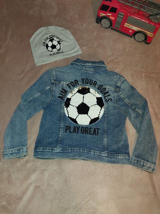 Kurteczka jeansowa r.116 firmy H&M