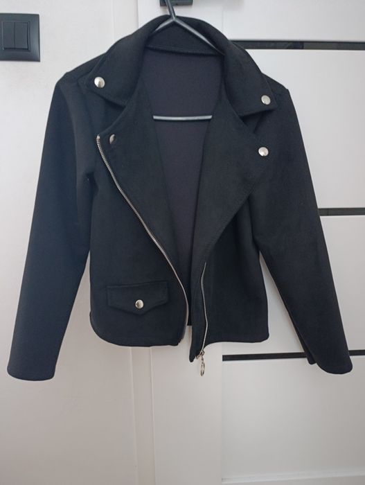 Kurtka ramoneska eko zamsz 146-152