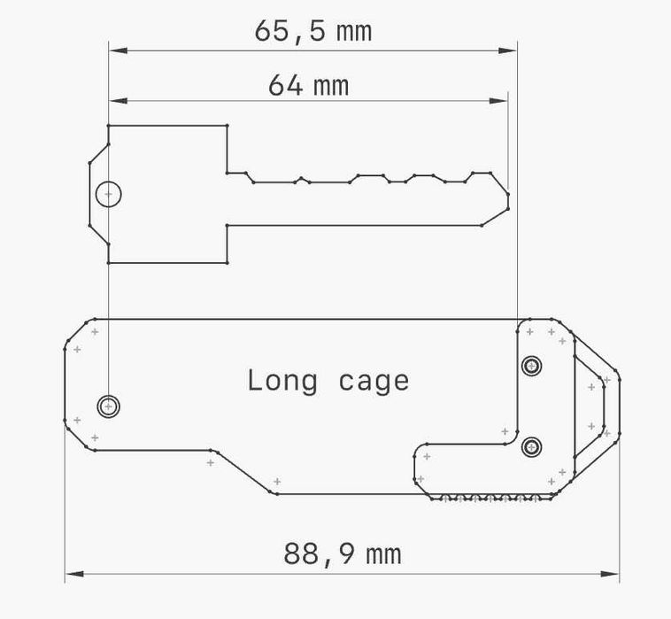 Organizador de chaves compacto e silencioso – impressão 3D, novo