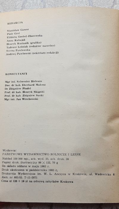 Książka "Informator ogrodniczy 1984"