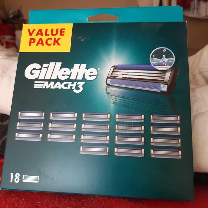 Gillette Mach3 Nowe.! Orginalne..! wkłady do maszynki, Pakiet 18 szt ..1