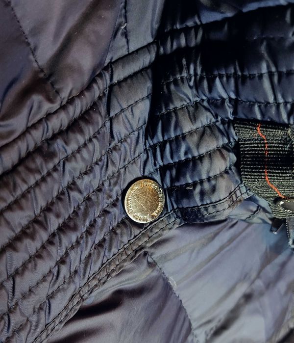 Płaszcz zimowy ciepły puchowy granatowy damski Junge Denmark