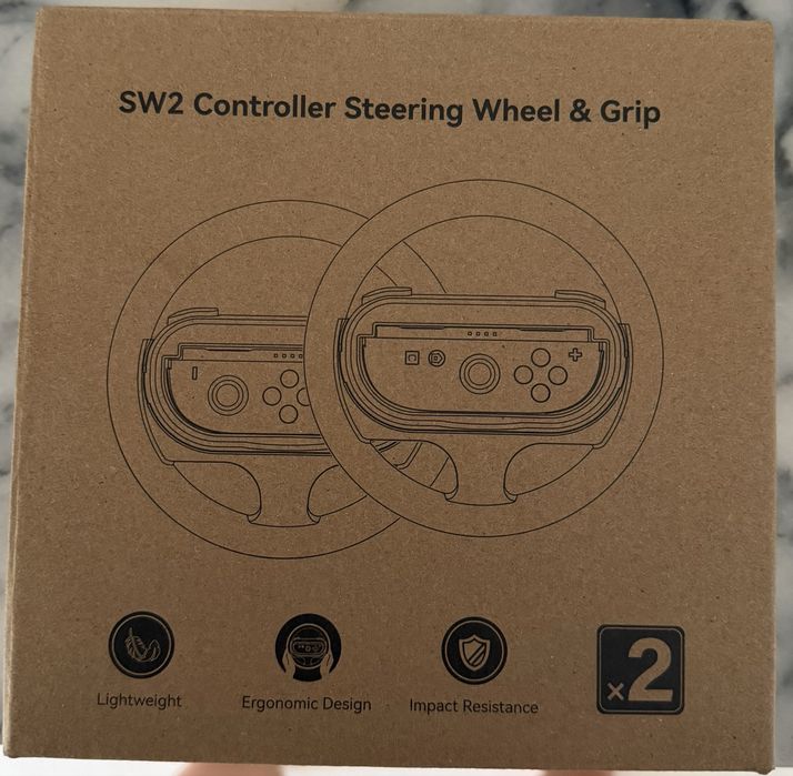 Pack 2 Volantes + Grips Comandos (Compatível Switch 2) – Novo na Caixa