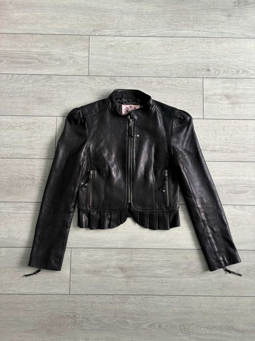 Шкіряні Жіноча Куртка Джусі Кутюр Juicy Couture Leather Black Size S С Розмір Женская Кожаная Курточка Косуха Кожанка Оригінал
