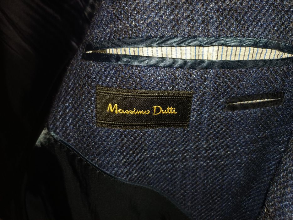 Marynarka Massimo Dutti Wełna krata 185/108A