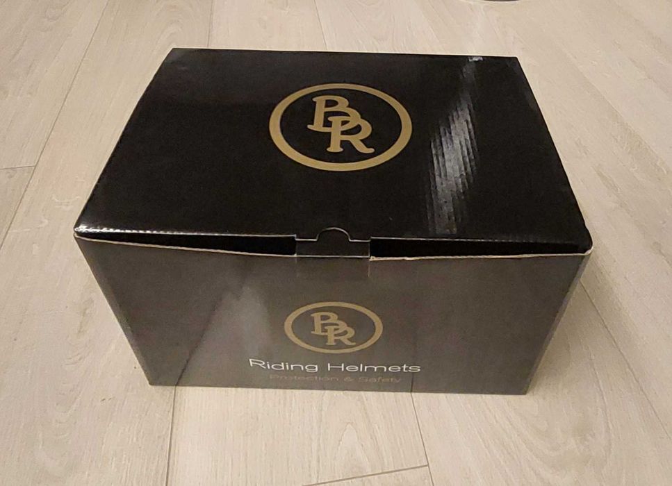 Kask jeździecki BR Omega Pt Glitter rose  gold/black r. M (55-57)