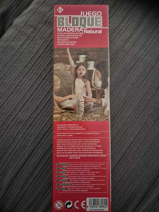 Jenga de madeira jogo