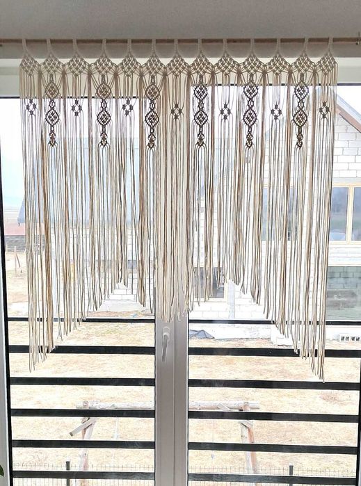 Firanka makrama ręcznie wykonana