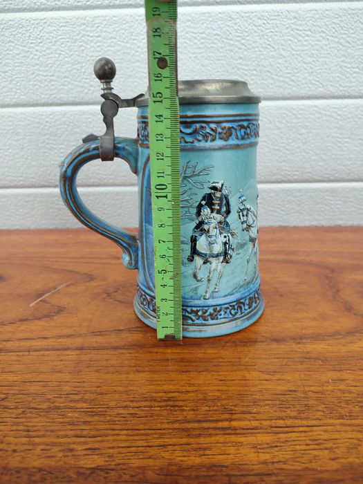 Ceramiczny Kufel Kolekcjonerski - Gerz - błękitny - design - W