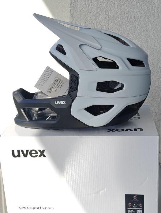 Nowy kask rowerowy szczękowy Uvex Revolt S M L 52 57 61 full face MTB jak bell poc fox giro enduro endura dh na rower i hulajnoge damski męski