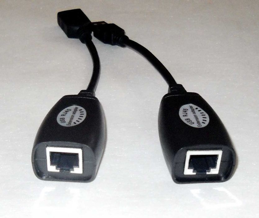 USB продовжувач по витій парі RJ45 тест 35м USB удлинитель 8P2C