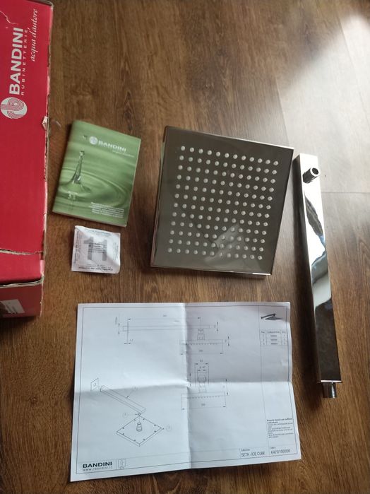 Верхний душ Bandini seta ice cube. Италия. Латунь.