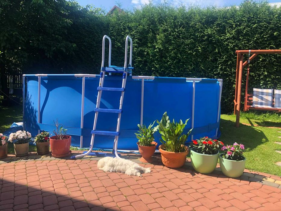 Basen ogrodowy 460cm średnicy, 120cm napełnienia wody