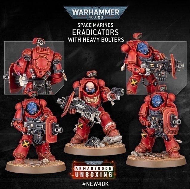 3x ERADICATORS Armageddon Space Marines Warhammer 40K Ramki Oryginał