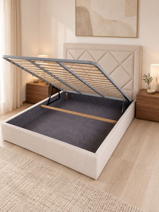 Cama Casal Estofada Losangulos