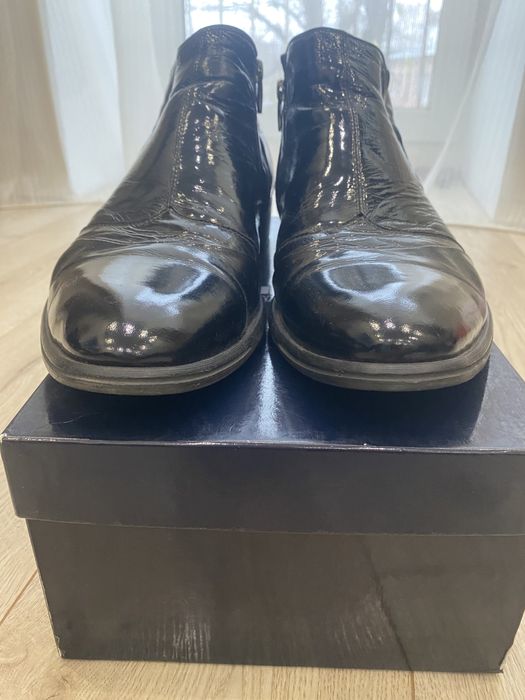 Ботинки лак кожа класика 44 размер 29,5 см стелька Antonio Biaggi!!!