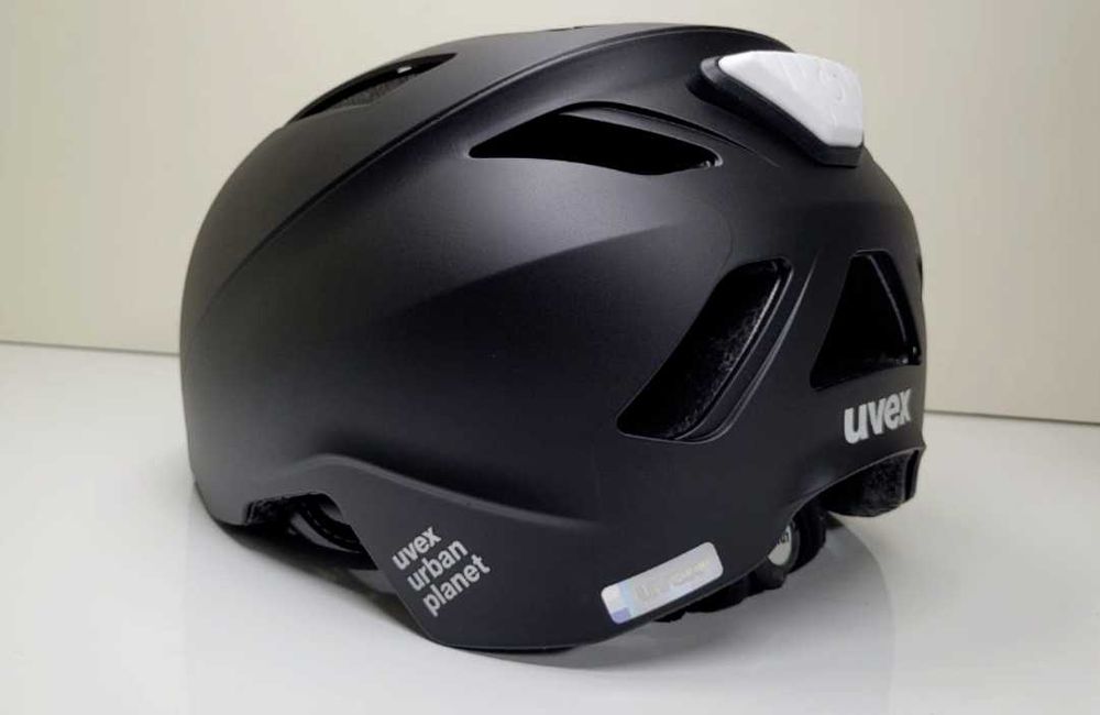 Kask rowerowy MTB miejski Uvex Urban Planet LED black mat 58-61cm