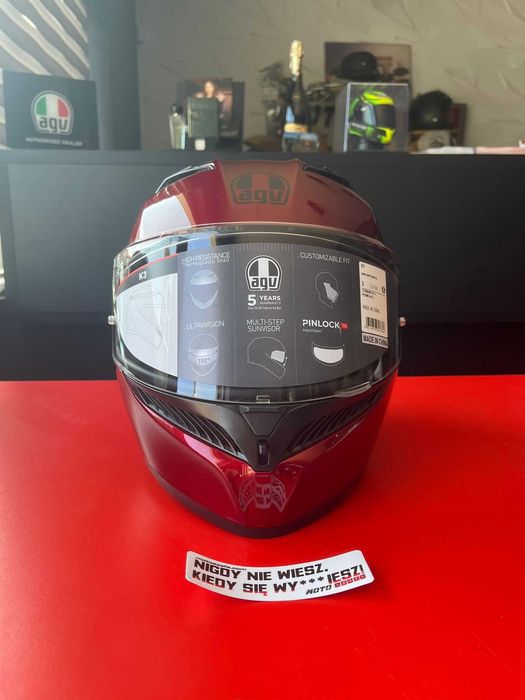 Kask motocyklowy AGV K3 COMPETIZIONE RED !Ostatnia sztuka! !Rozmiar S!