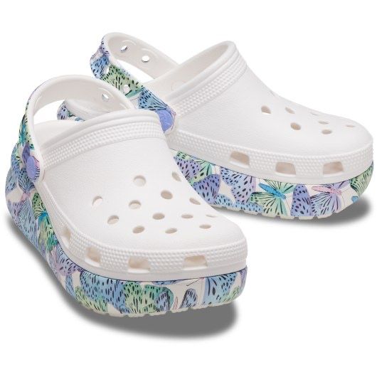 Crocs Classic Cutie Clog Butterfly крокси білі на дівчинку метелики