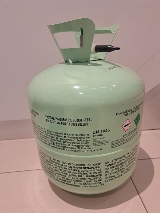 Pusta butla po helu do napełnienia 22L /mam 2szt.