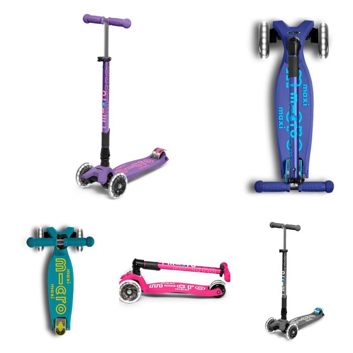 Самокат Micro Maxi Deluxe LED складний (ручка складається)