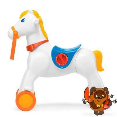 Скейт розовый,самокат детский, каталка лошадка