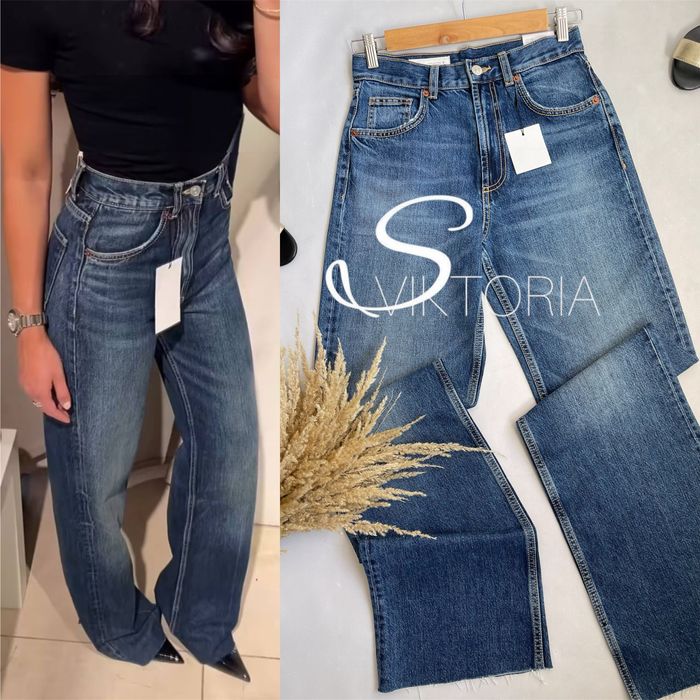 Джинси wide leg zara
