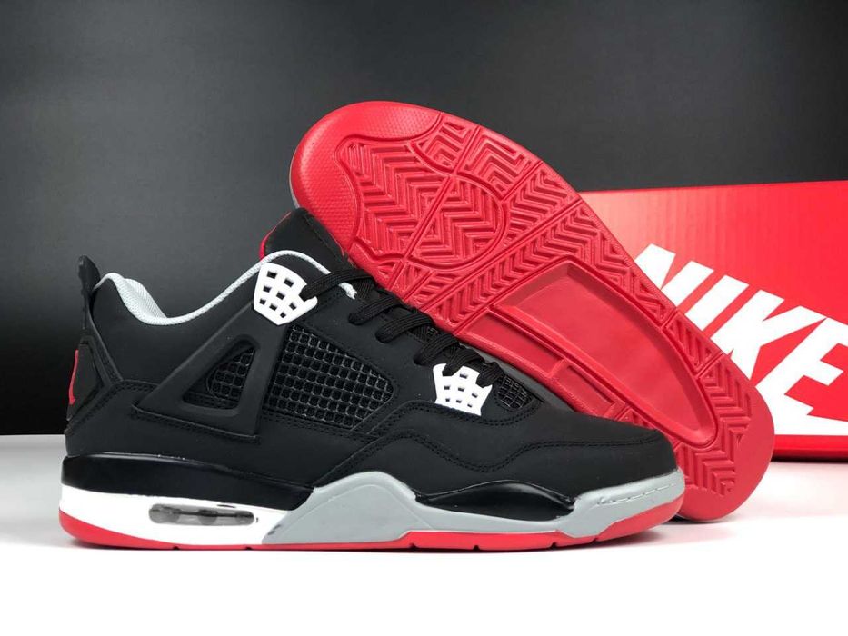 !SALE! Nike Air Jordan Retro 4 Black/Red 40 41 42 43 44 45 46 найк