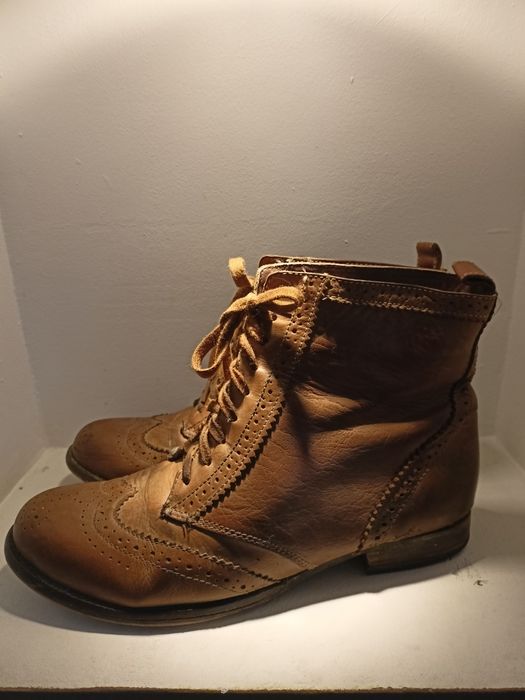 Buty botki skóra roz 39 wew 25