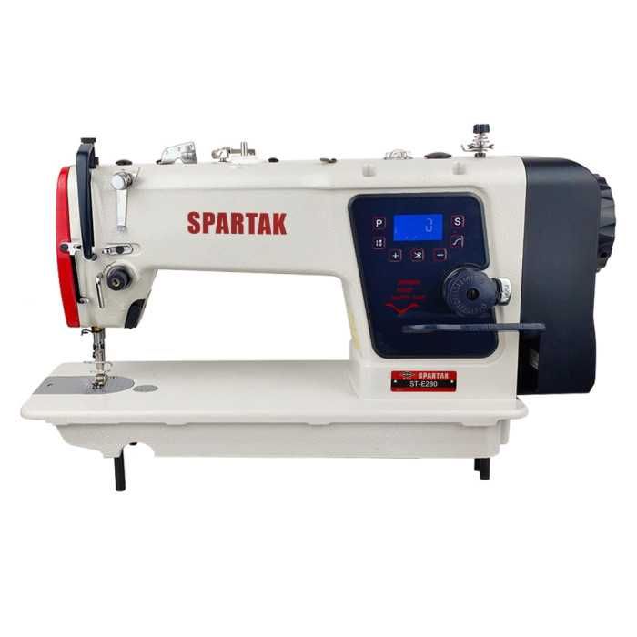 Промислова комп'ютеризована прямострочна машина SPARTAK ST-E280-H-LS (з обрізкою нитки та збільшеним стібком до 7 мм)