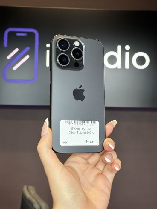 iPhone 15 Pro 128GB Tytan Czarny | Bateria 100% | Rozliczymy Twój iPhone | Gwarancja 12 mies.