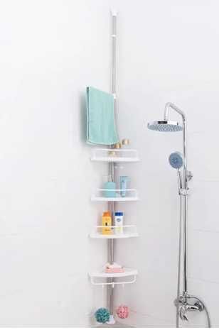 Кутова телескопічна полиця для ванної кімнати Multi Corner Shelf.