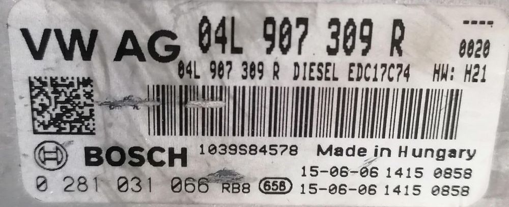Centralina motor Audi, VW, Seat, Skoda 2.0 TDI 150 CV referência,
