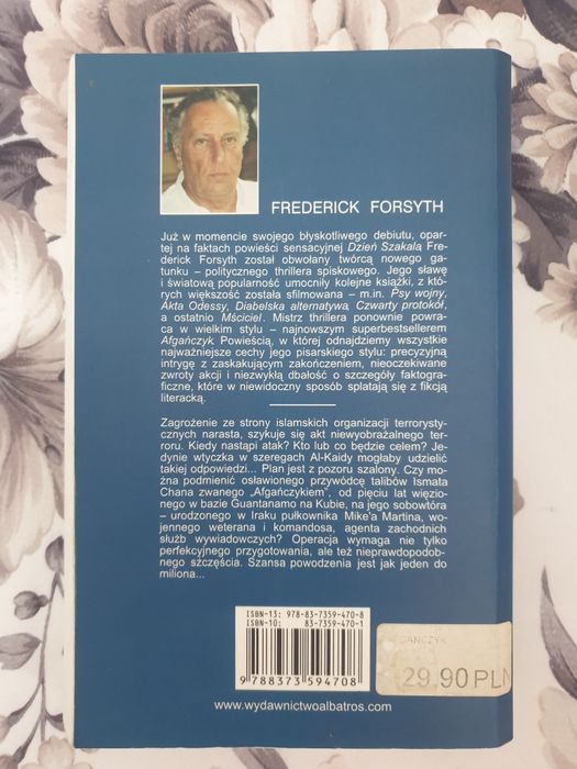 Książka Afgańczyk Frederick Forsyth