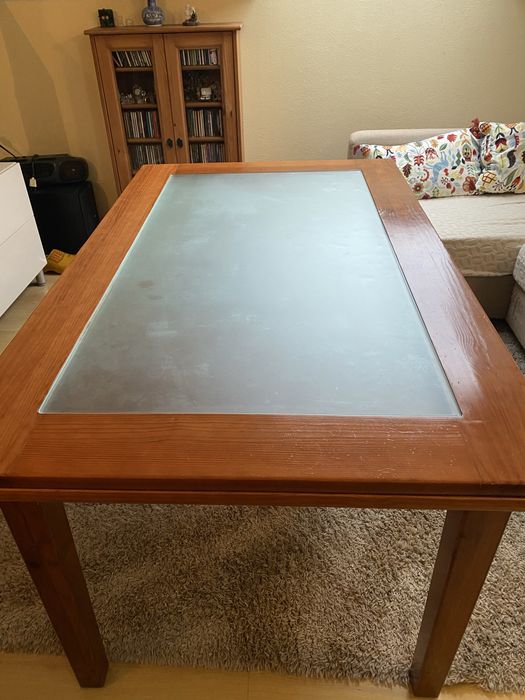 Mesa extensivel de cerejeira