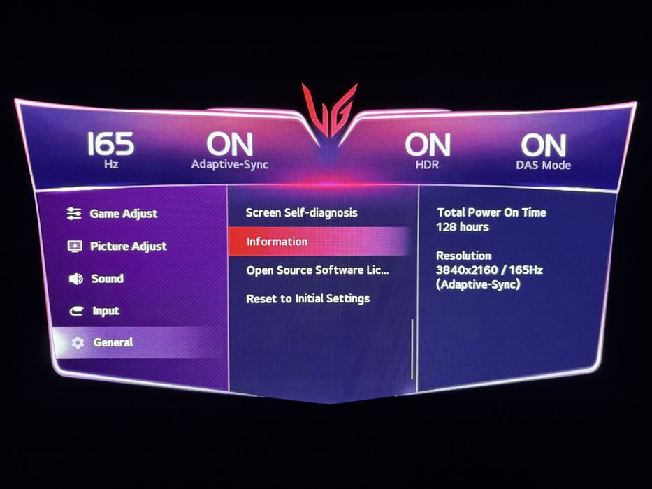 Монітор LG32GX850A (4К, 165/330Hz) Glossy OLED/WOLED