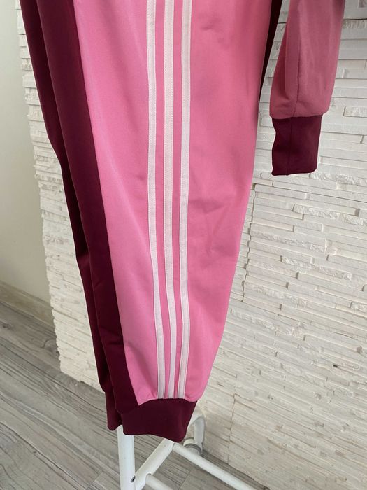Adidas j nowy set dresowy łączone kolory bordo róż