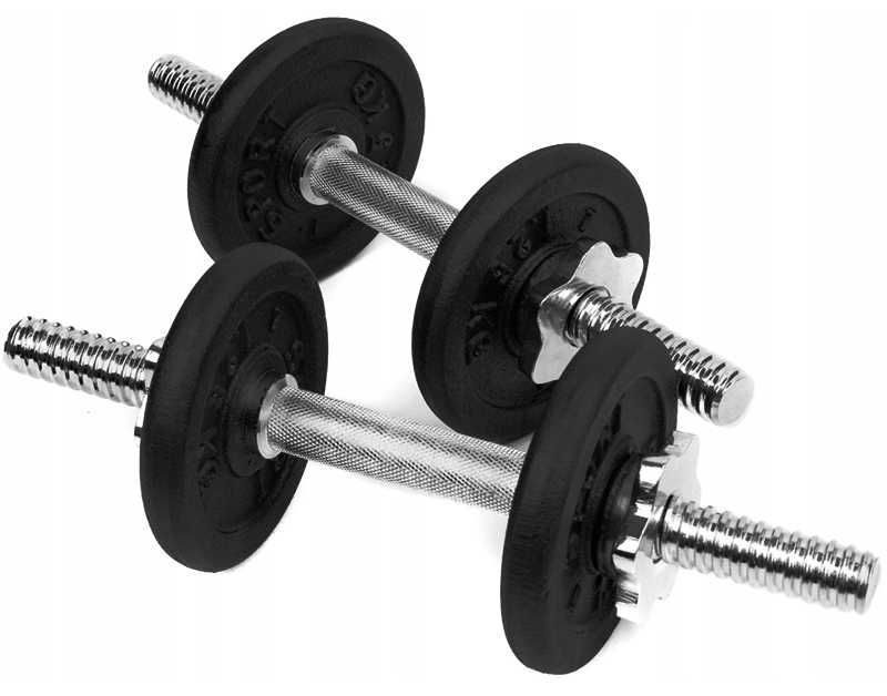Hantle żeliwne 2x5kg zestaw 10kg metalowe gryfy NOWE! GD