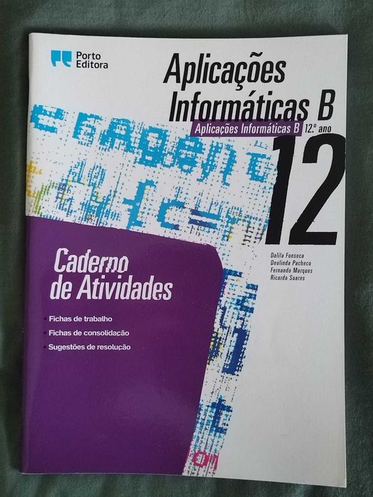 Aplicações informáticas B 12º ano - Caderno de atividades Lumiar • OLX.pt
