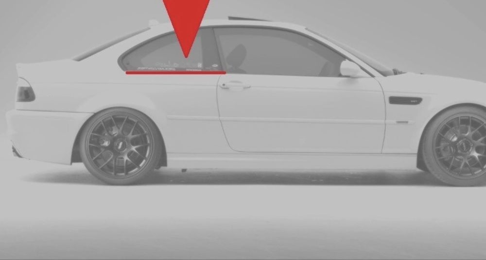 Borracha friso do vidro traseiro e46 coupe