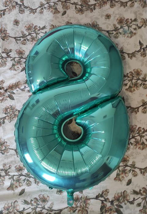 Фольгированный шар цыфра 102 см,, кулька,шар 8