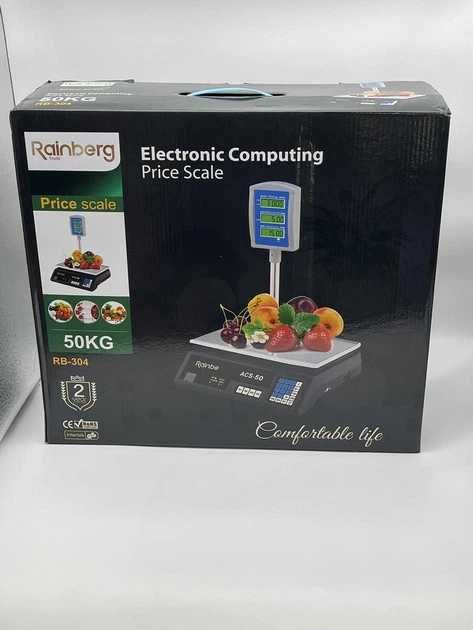НЕМЕЦКИЕ Торговые весы Rainberg RB-304 со стойкой +аккумулятором НОВЫЕ